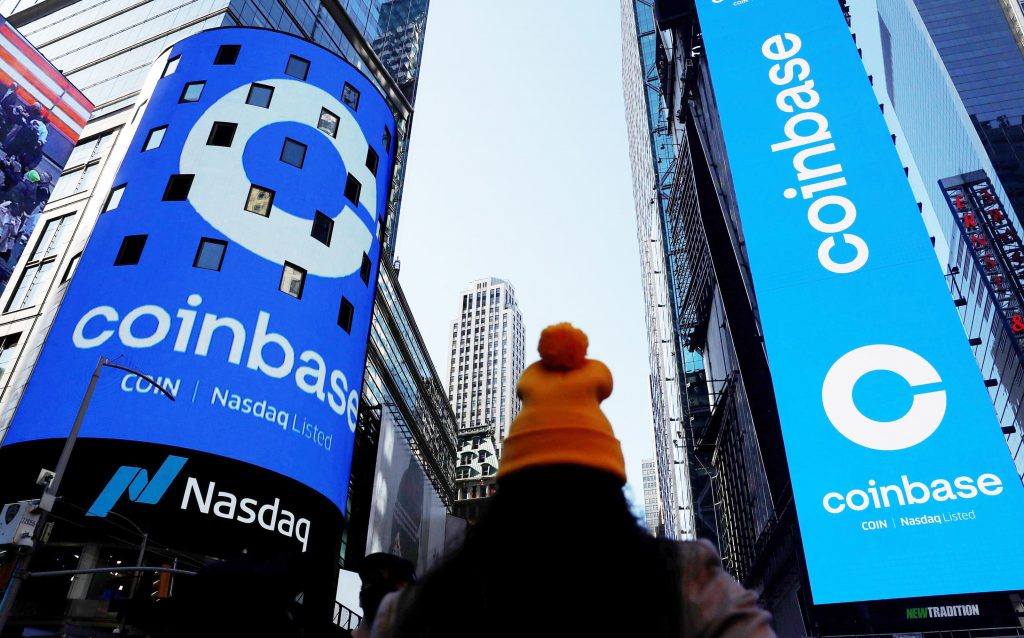 stock market today (coinbase stock)